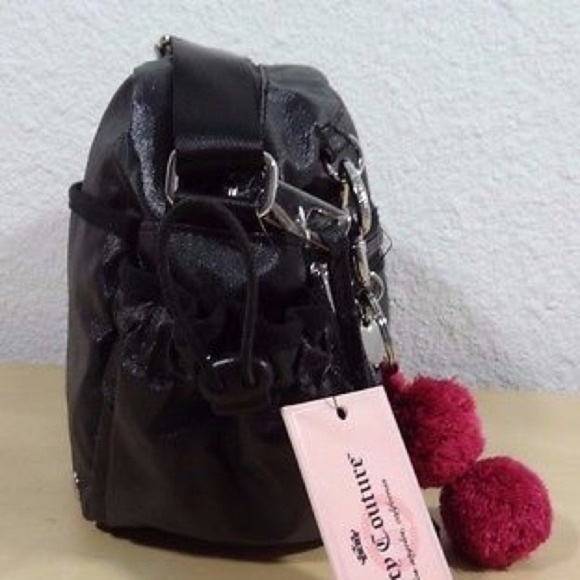 Juicy Couture Black Coated Canvas Bag Key Fob NWT - Picture 5 of 8